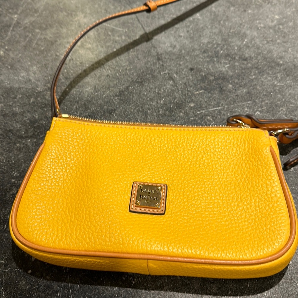 Dooney & Bourke Pebble Leather Crossbody dandelion yellow